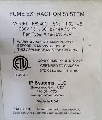  IP Systems Fume Extraction Uni
